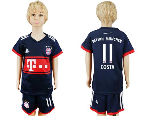 Bayern Munchen #11 Costa Away Kid Soccer Club Jersey